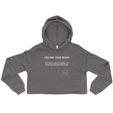 Follow Your Heart Women's Cropped Hoodie by Ana Luca