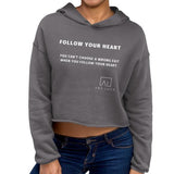 Follow Your Heart Women's Cropped Hoodie by Ana Luca