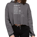 Opinions Women's Cropped Hoodie by Ana Luca