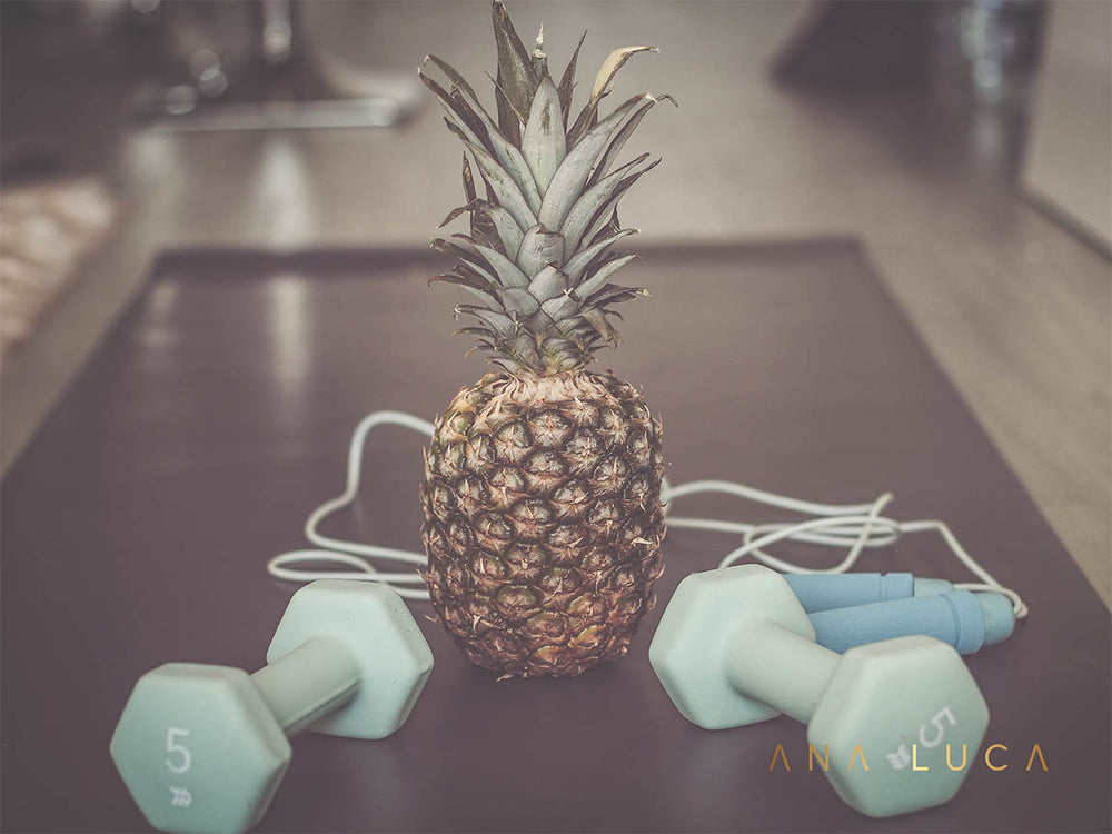 Pineapple Working Out Art by Ana Luca