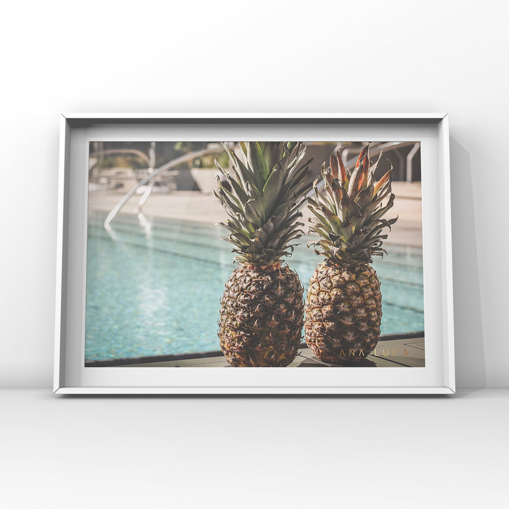 Pineapples At the Pool Art by Ana Luca