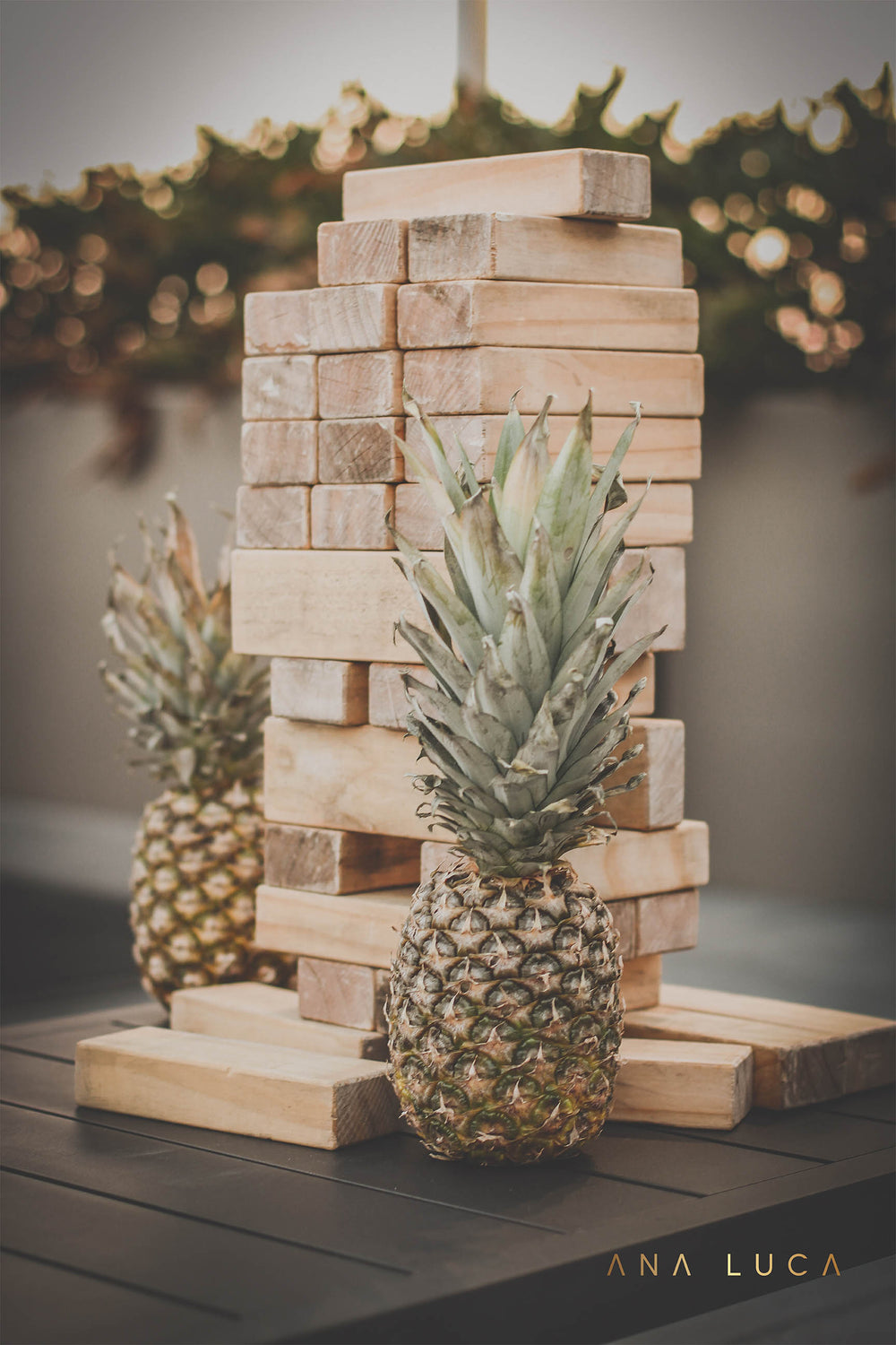 Pineapples Building Flirtation Art by Ana Luca