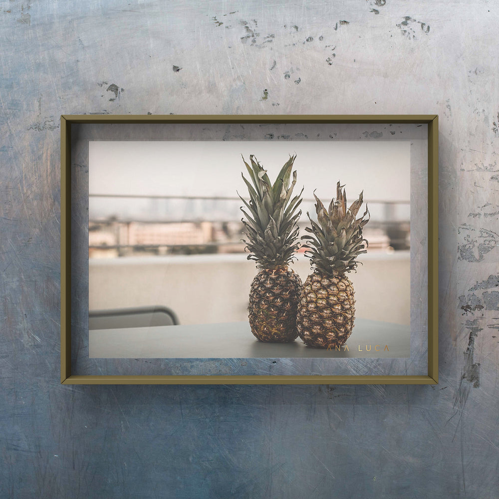 Pineapples Kissing Art by Ana Luca