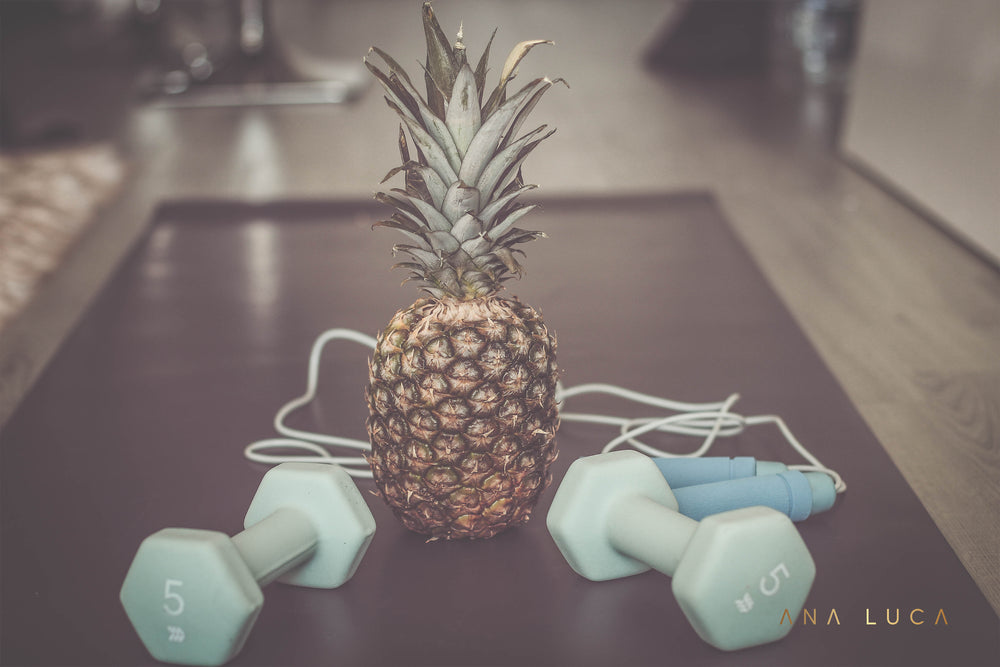 Pineapple Working Out Art by Ana Luca