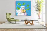 Dog of Wall Street 48"X48" Limited Edition Framed Canvas Art (of 10)