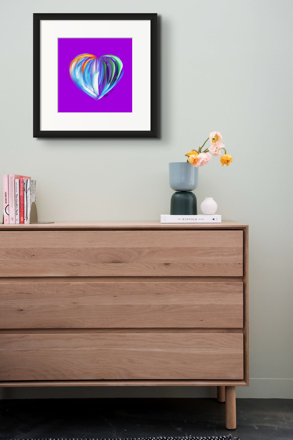 Aquamarine Blue (on Purple) 12"X12" Open Edition Print