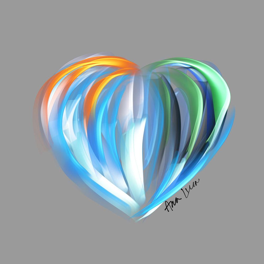 Aquamarine Blue Crypto Love Drops by Ana Luca