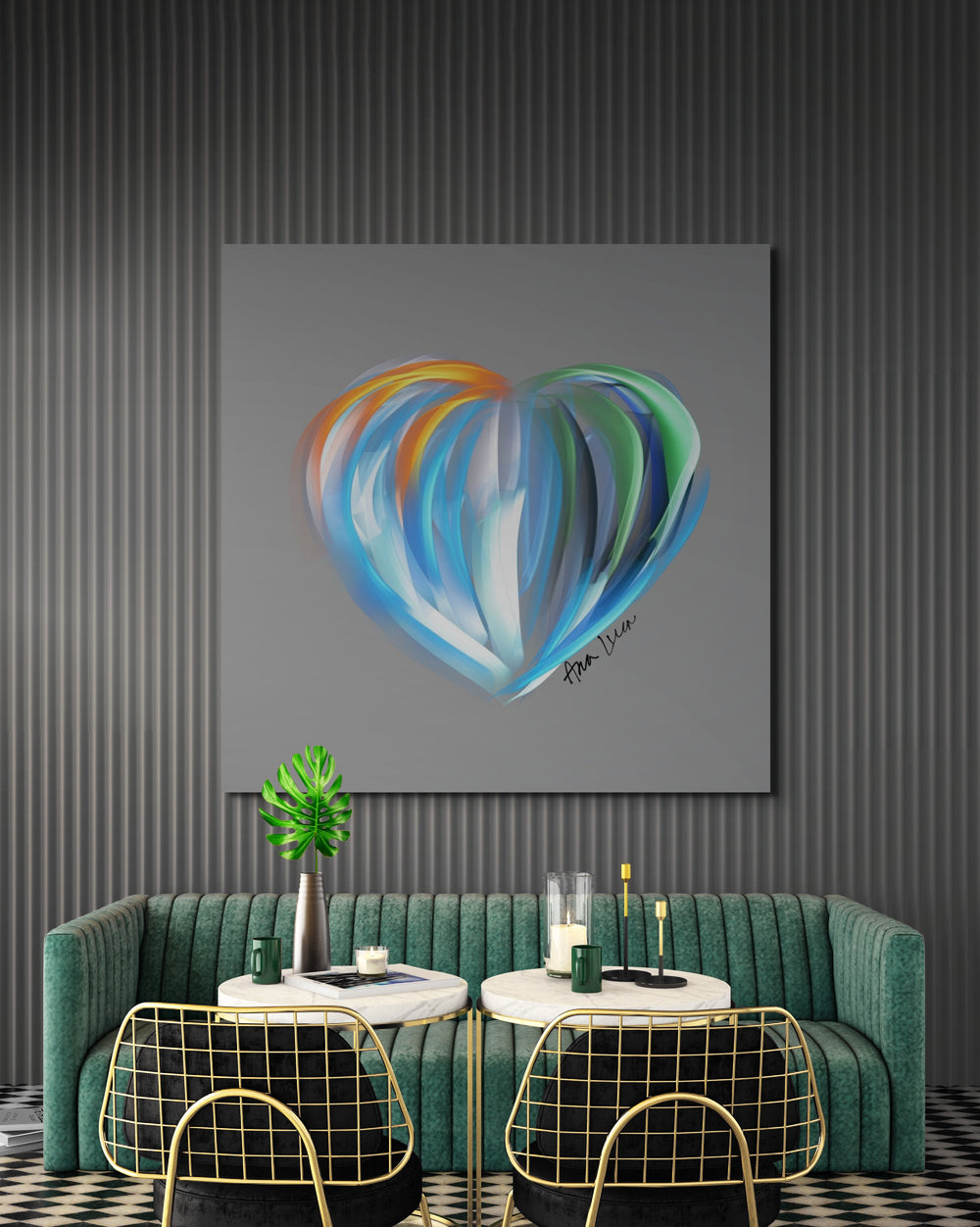 Aquamarine Blue Crypto Love Drops by Ana Luca