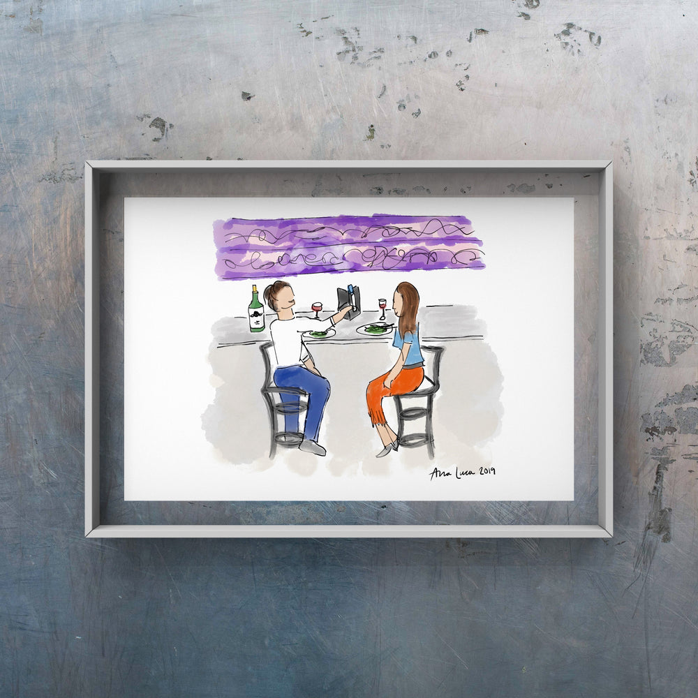 At The Bar Art by Ana Luca