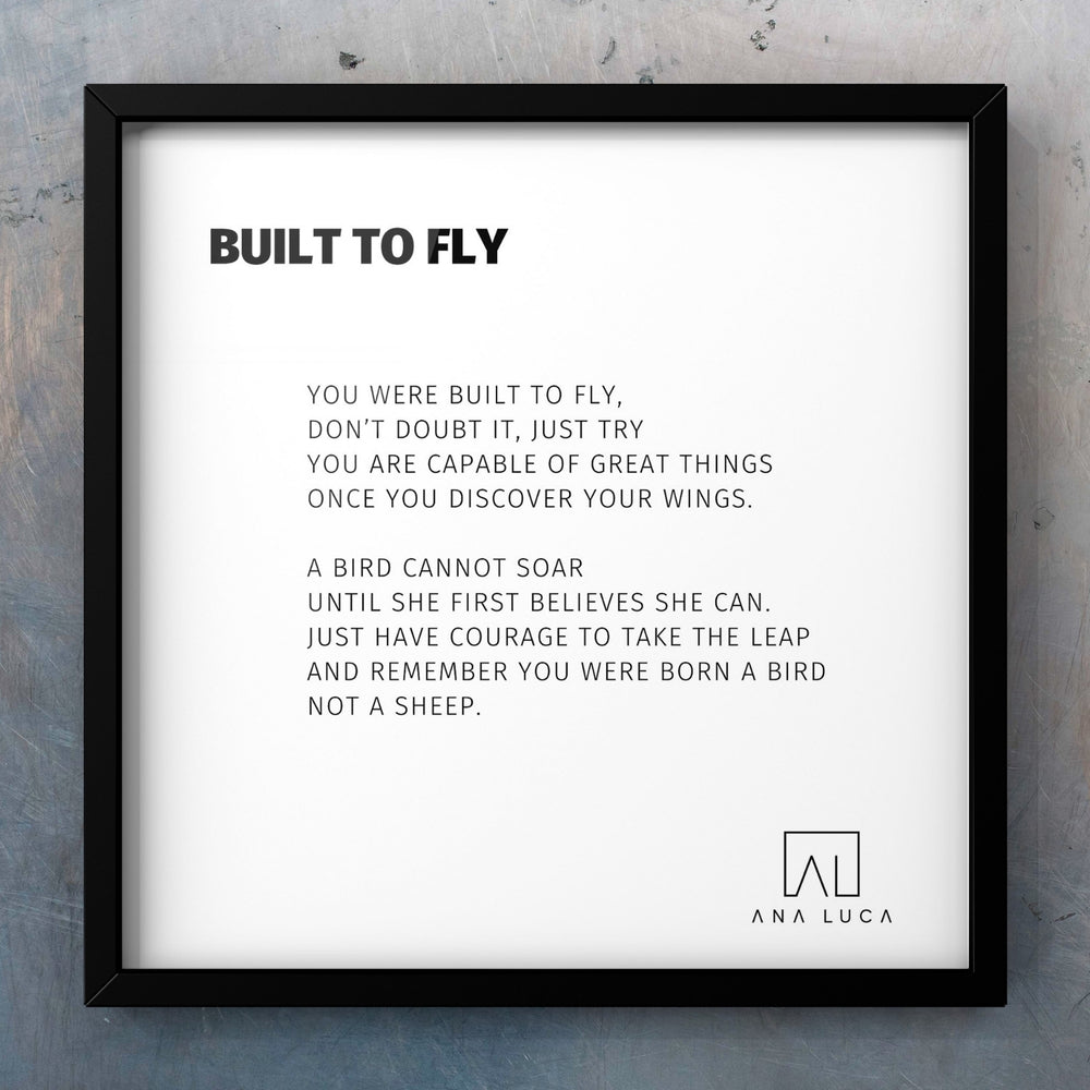 Built To Fly Poetry by Ana Luca