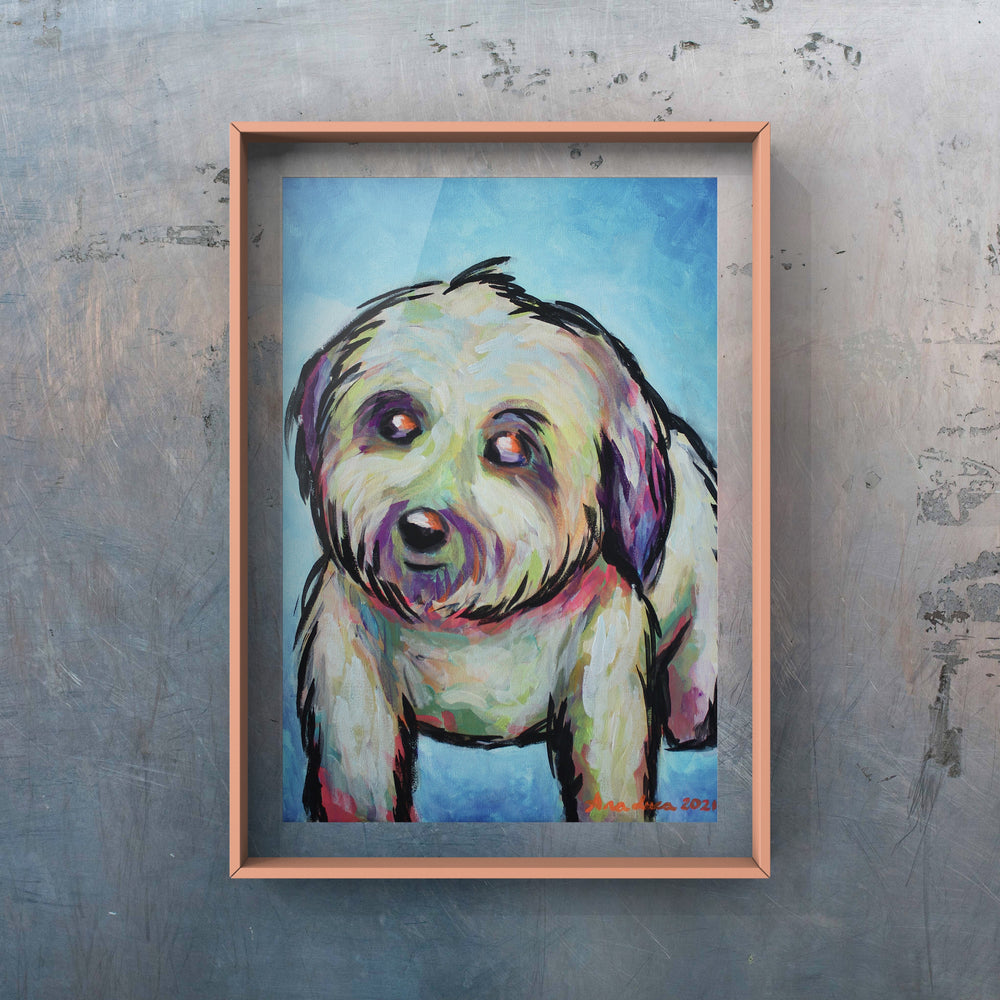 Dixon Pet Portrait Art by Ana Luca