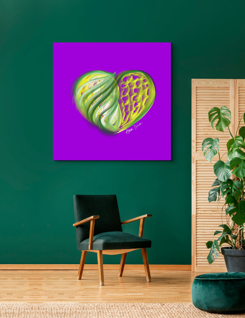 Emerald Green Crypto Love Drops by Ana Luca