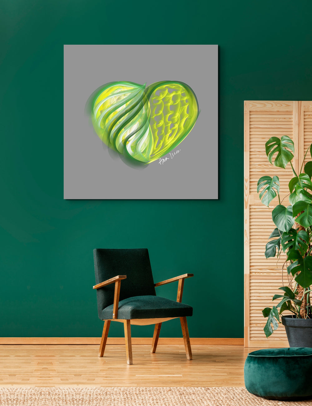 Emerald Green Crypto Love Drops by Ana Luca