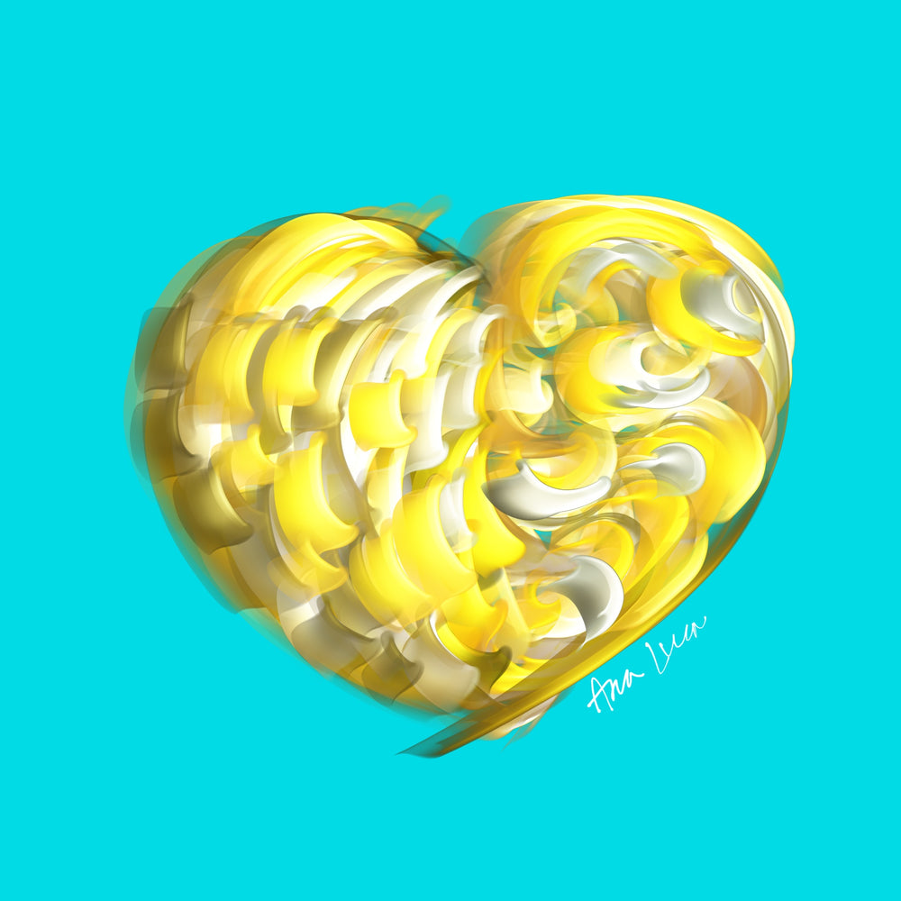 Gold Crypto Love Drops by Ana Luca