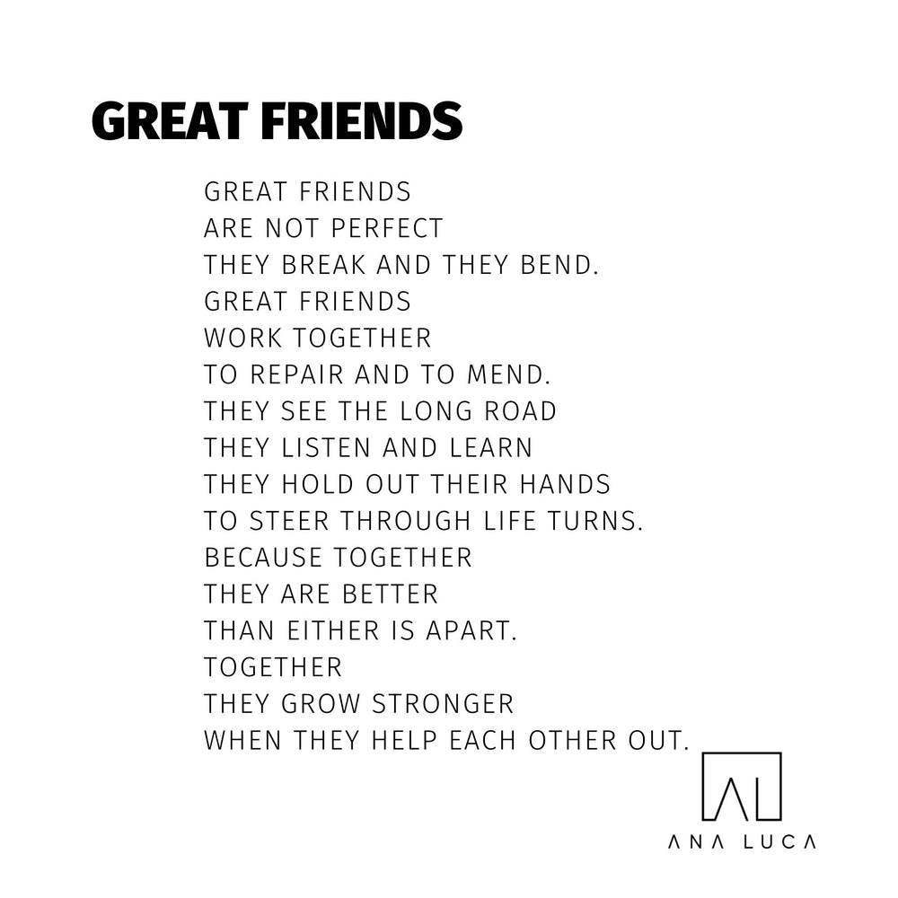 Great Friends Poetry by Ana Luca