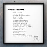 Great Friends Poetry by Ana Luca