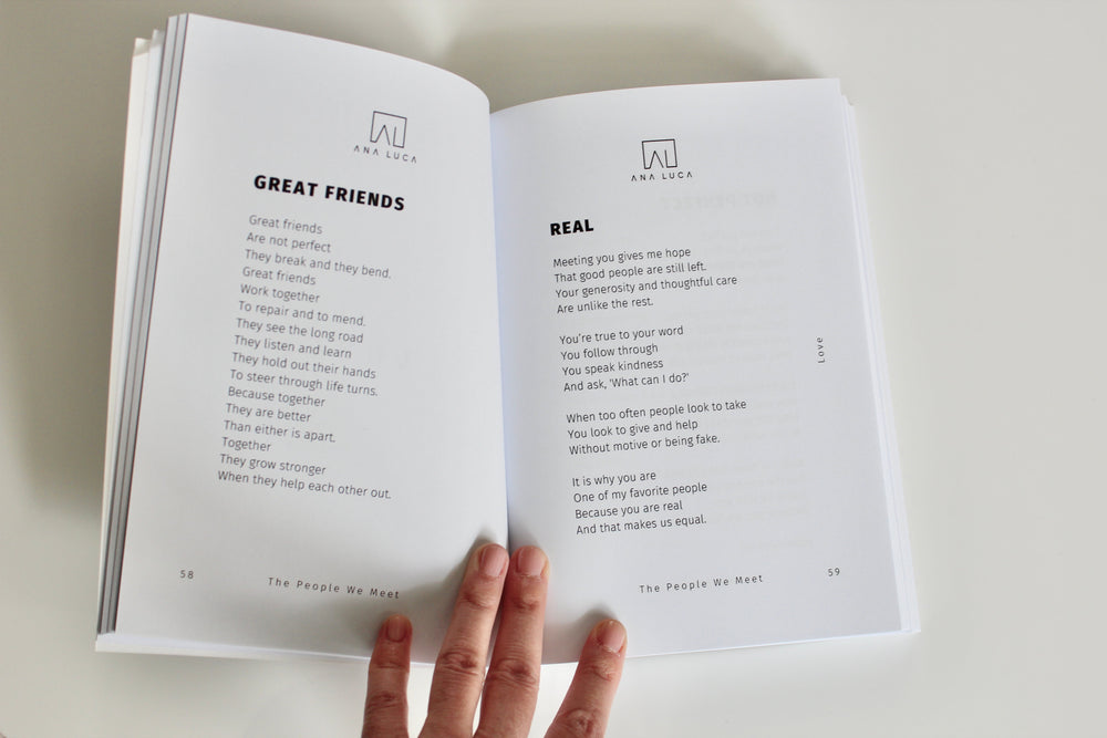 The People We Meet Poetry Book by Ana Luca