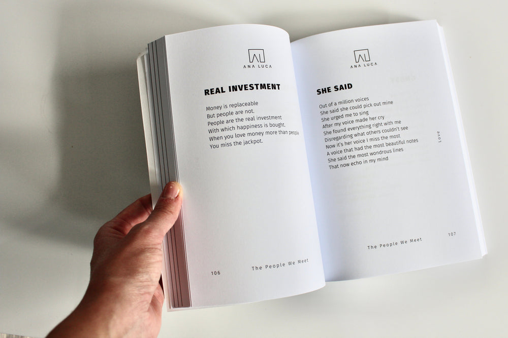 The People We Meet Poetry Book by Ana Luca