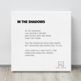 In The Shadows 12"X12" Open Edition Canvas Art