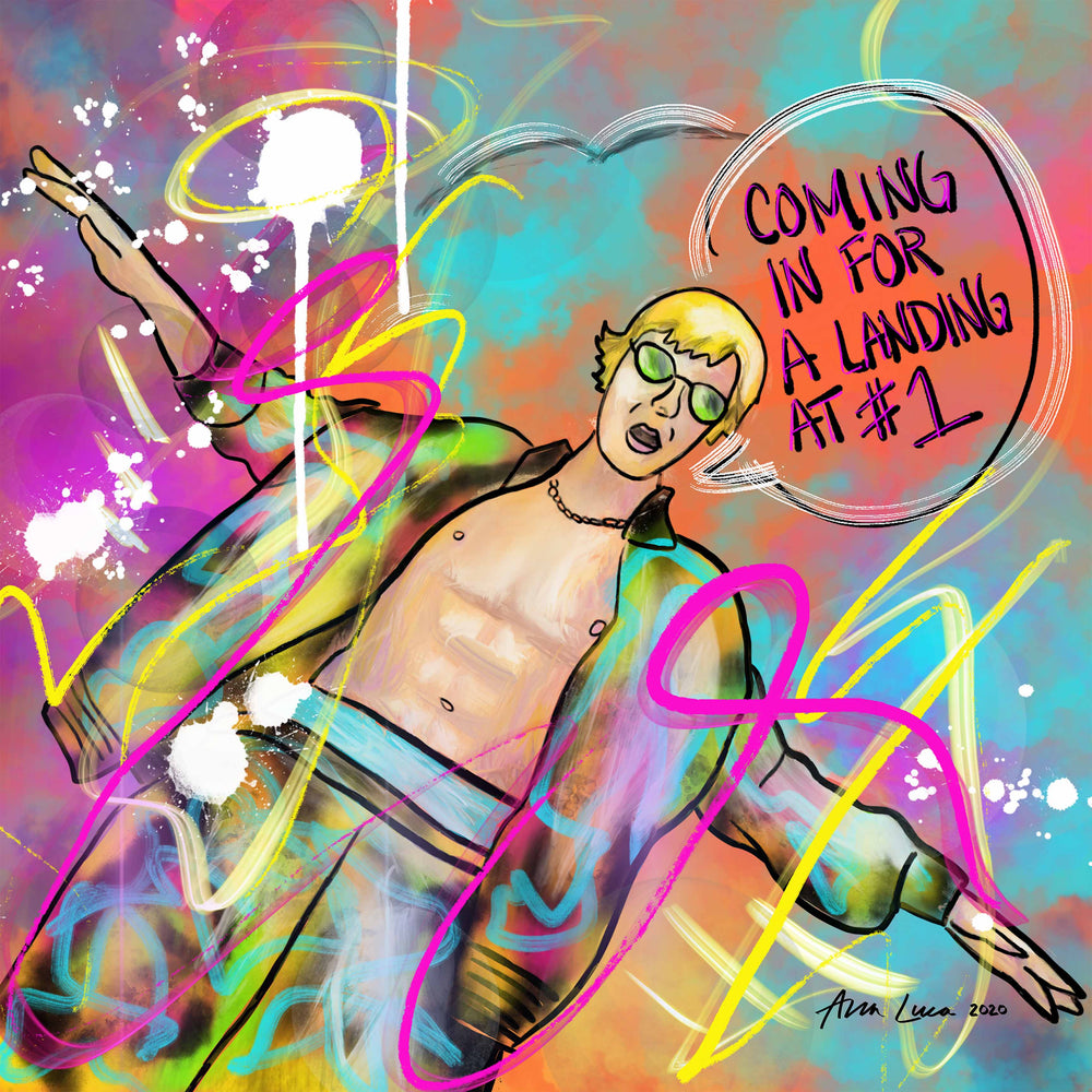 Popstar Landing (Justin Bieber) Art by Ana Luca