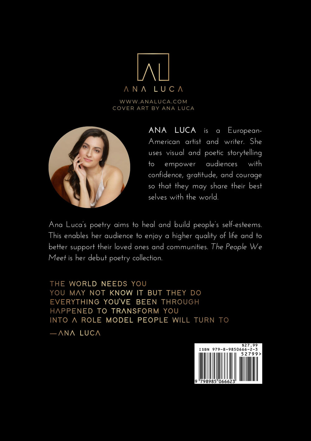 The People We Meet Poetry Book by Ana Luca