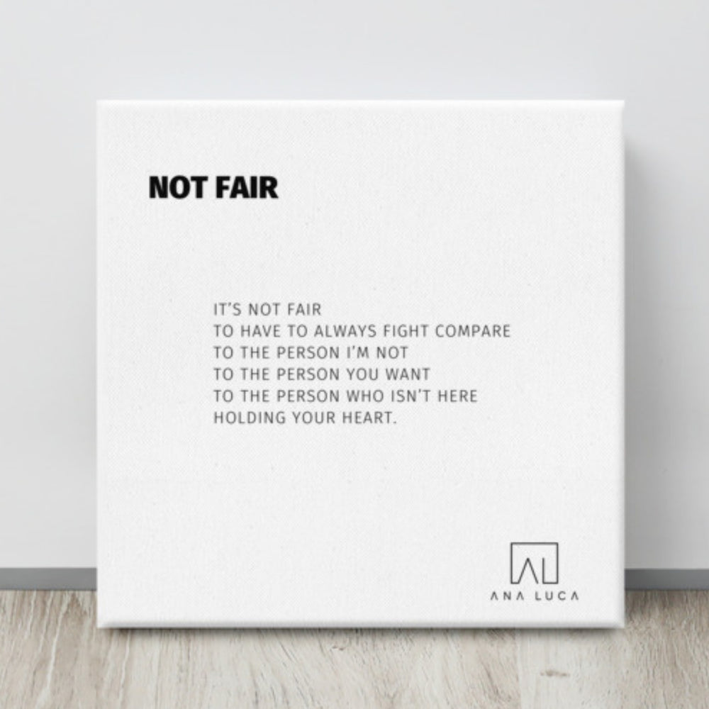 Not Fair 12"X12" Open Edition Canvas Art