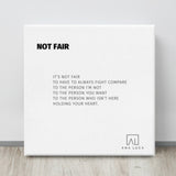 Not Fair 12"X12" Open Edition Canvas Art