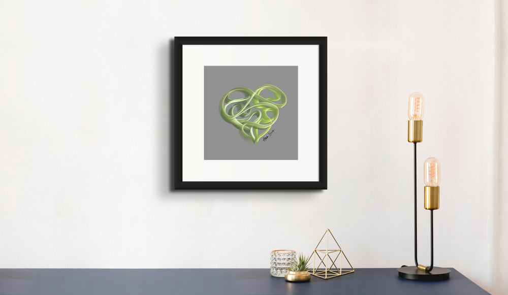 Peridot Green (on Silver) 12"X12" Open Edition Print