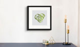 Peridot Green (on White) 12"X12" Open Edition Print