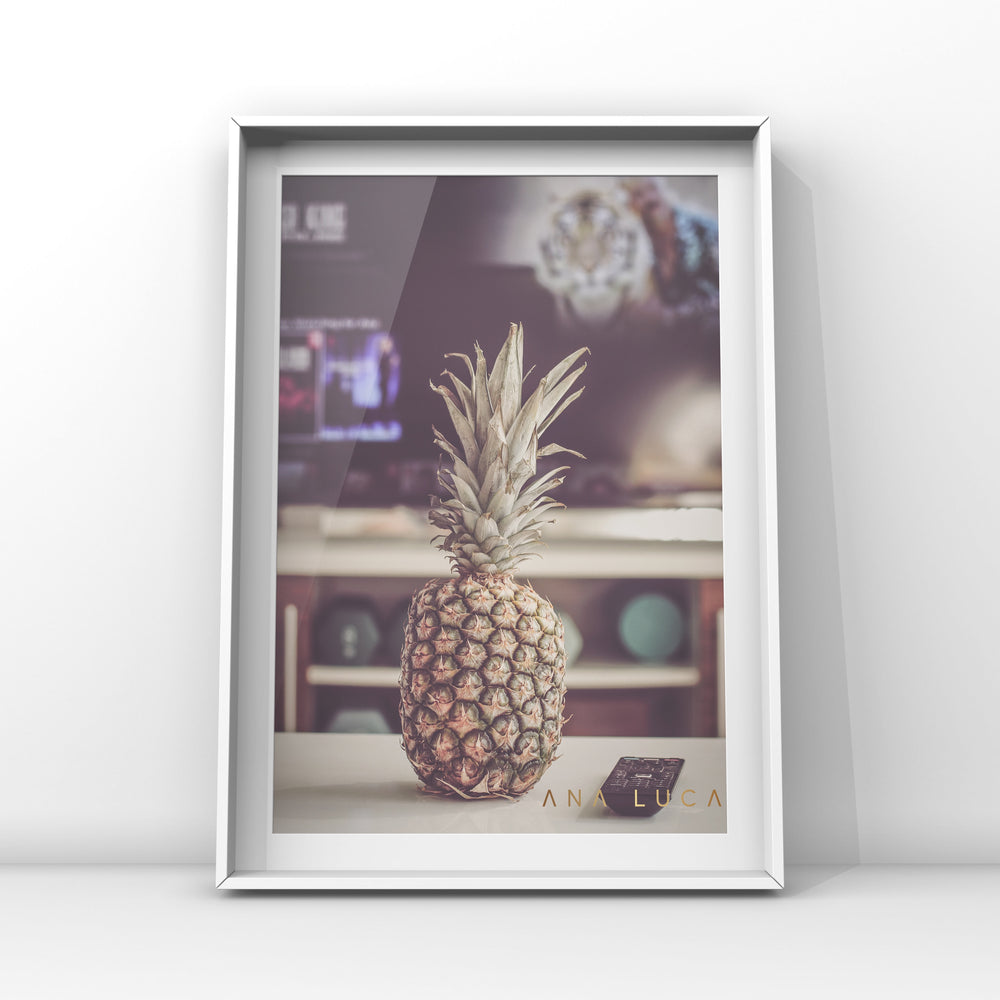 Pineapple Watching TV Art by Ana Luca