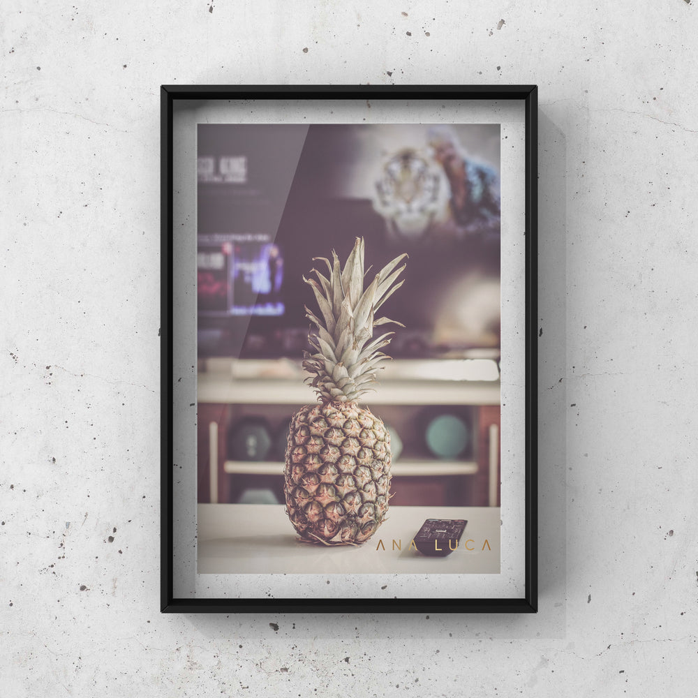 Pineapple Watching TV Art by Ana Luca