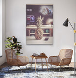 Pineapple Watching TV Art by Ana Luca