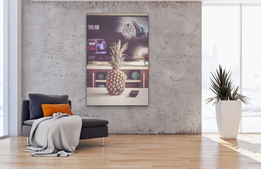 Pineapple Watching TV Art by Ana Luca