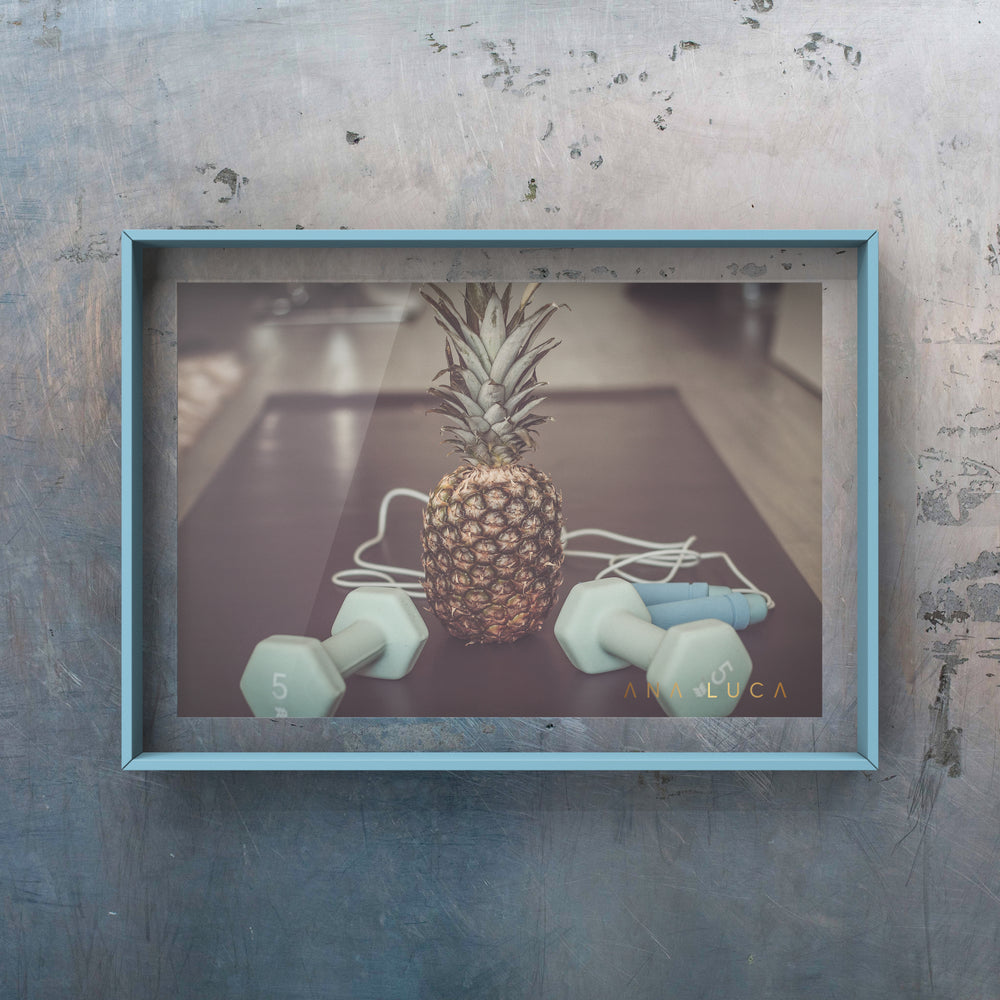 Pineapple Working Out Art by Ana Luca