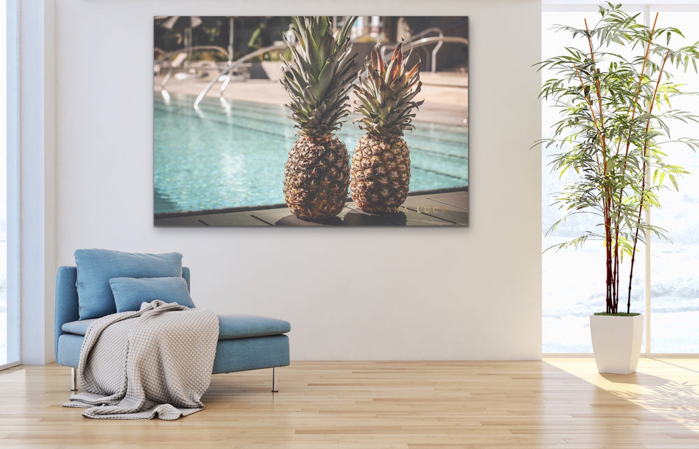 Pineapples At The Pool Art by Ana Luca