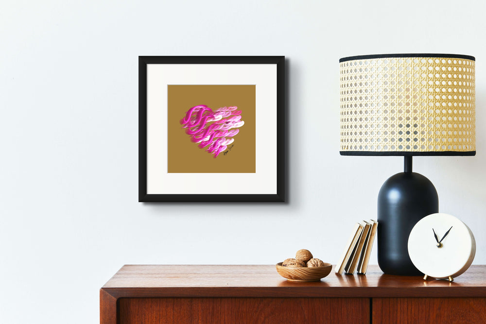 Pink Pearl (on Gold) 12"X12" Open Edition Print