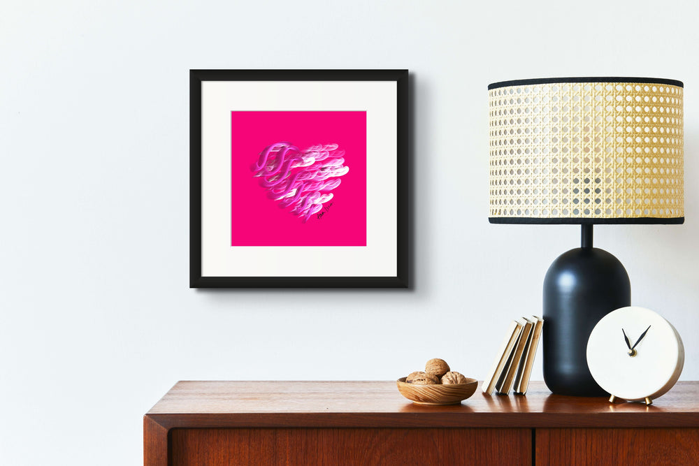 Pink Pearl (on Red) 12"X12" Open Edition Print