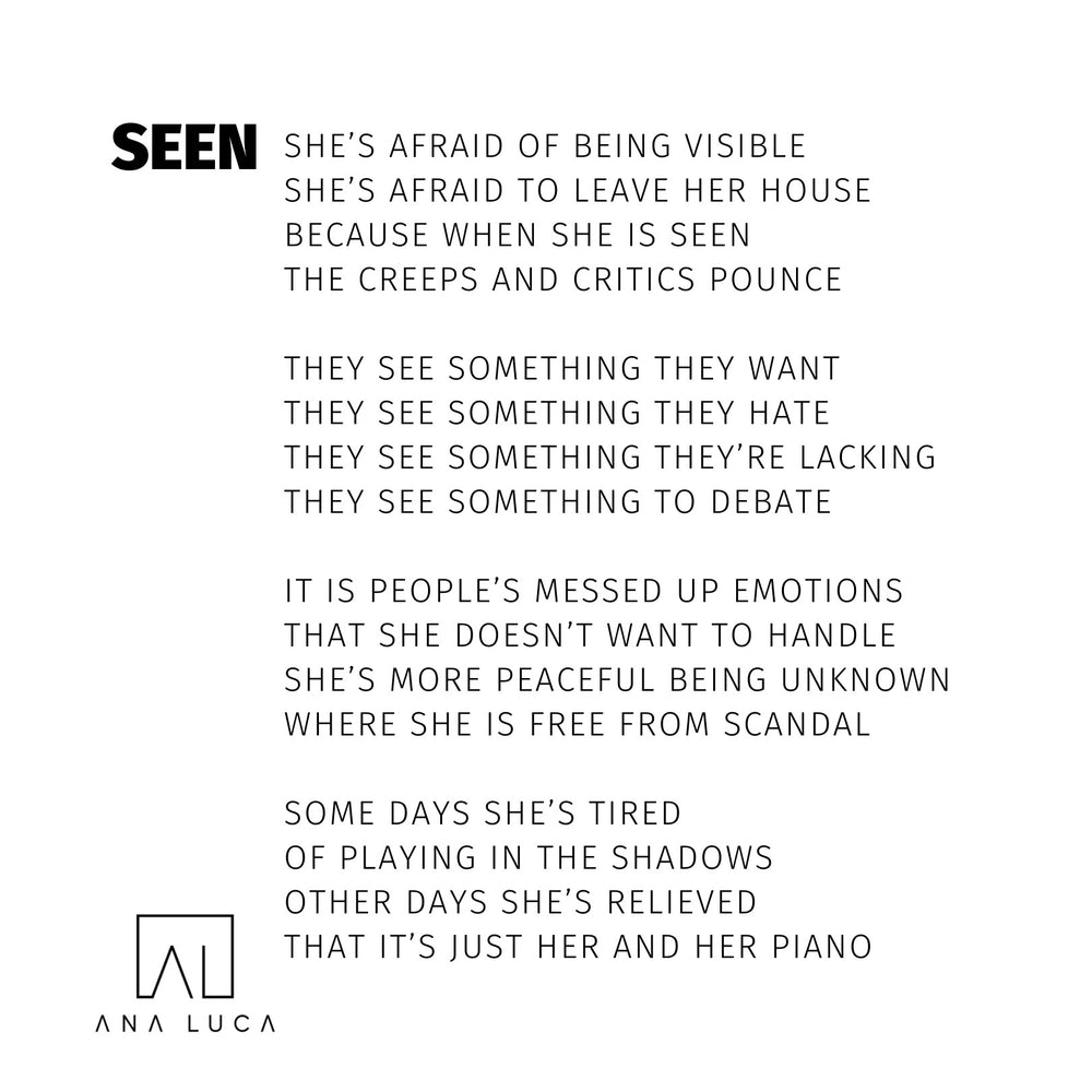 Seen Poetry by Ana Luca