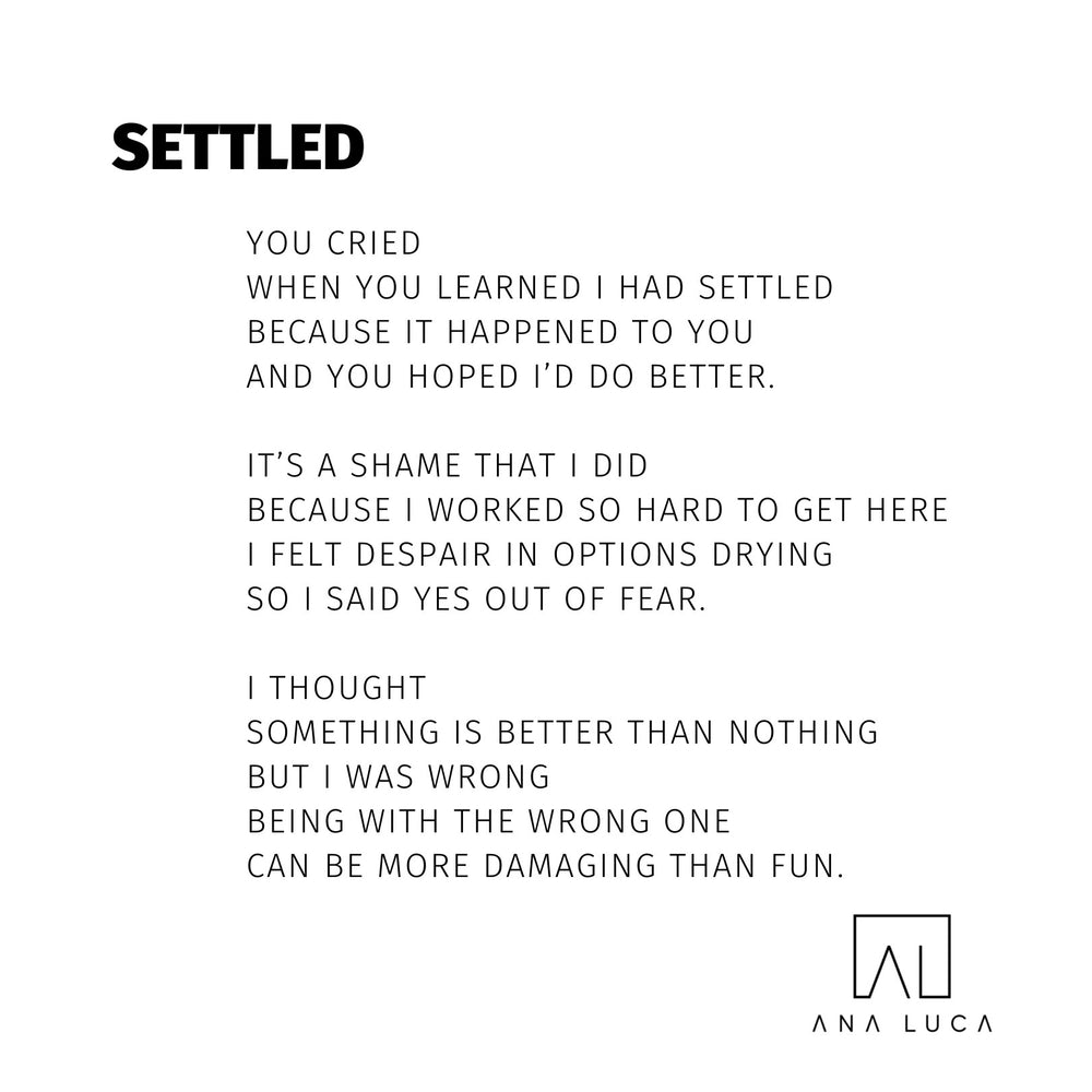 Settled Poetry by Ana Luca