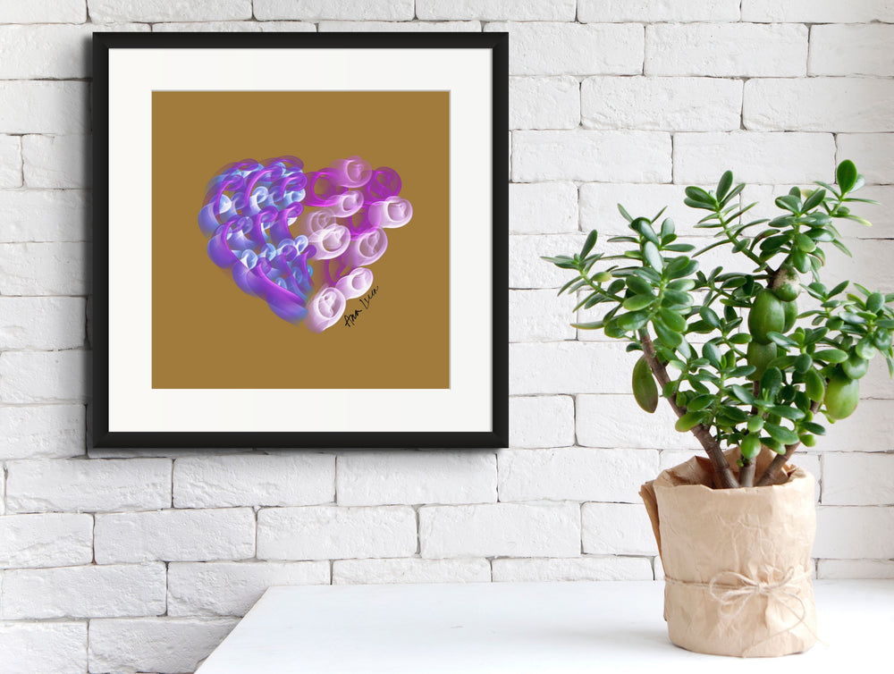 Tanzanite Purple (on Gold) 12"X12" Open Edition Print