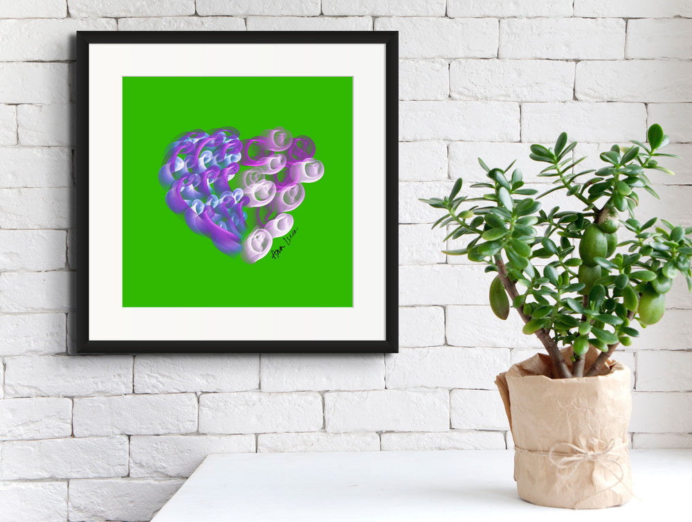 Tanzanite Purple (on Green) 12"X12" Open Edition Print