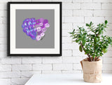 Tanzanite Purple (on Silver) 12"X12" Open Edition Print