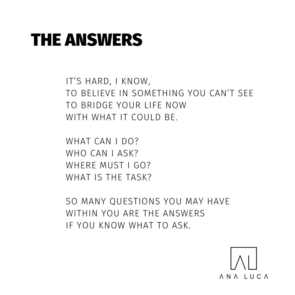 The Answers Poetry by Ana Luca