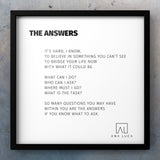 The Answers Poetry by Ana Luca