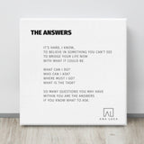 The Answers 12"X12" Open Edition Canvas Art