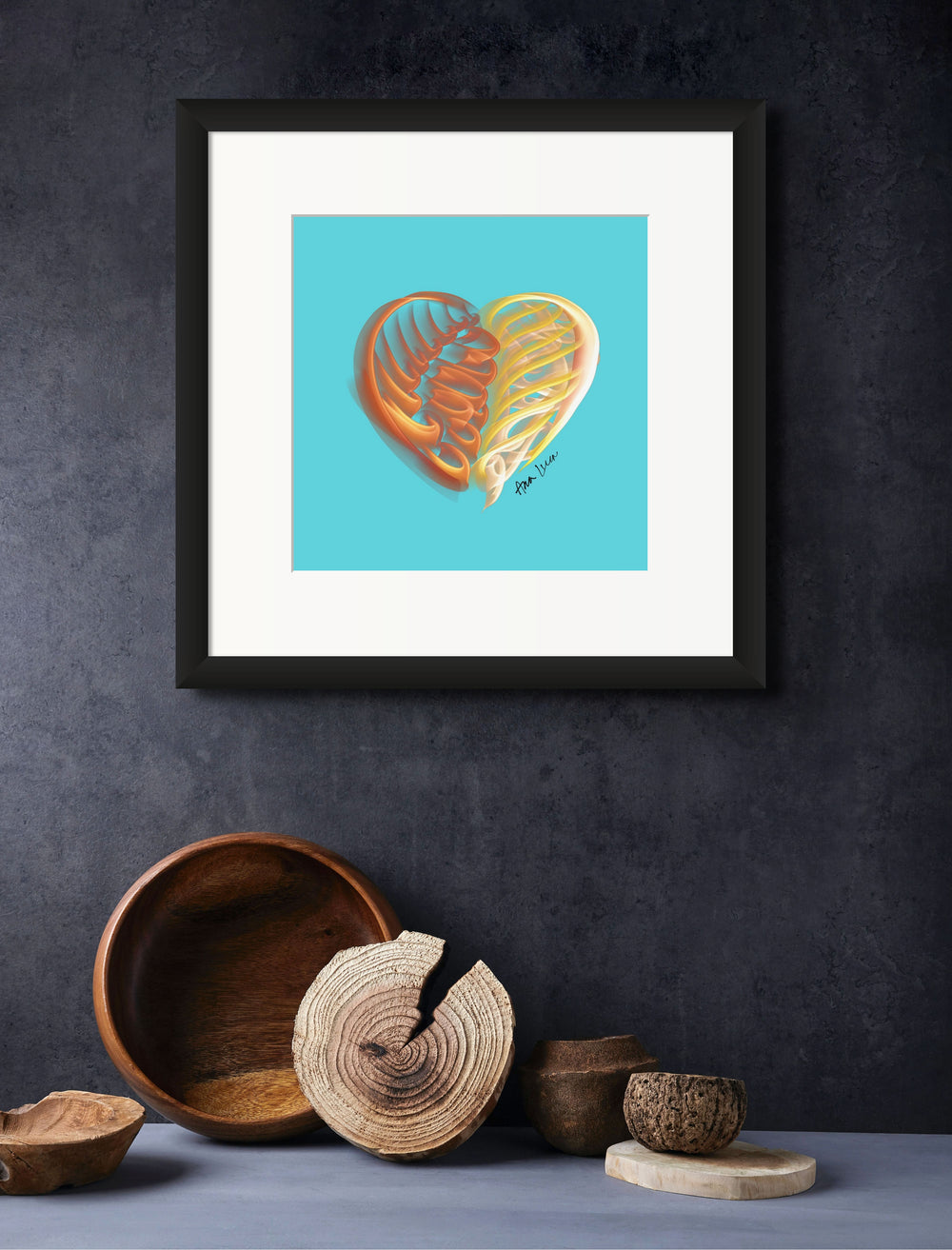 Topaz Yellow (on Blue) 12"X12" Open Edition Print