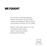We Fought Poetry by Ana Luca