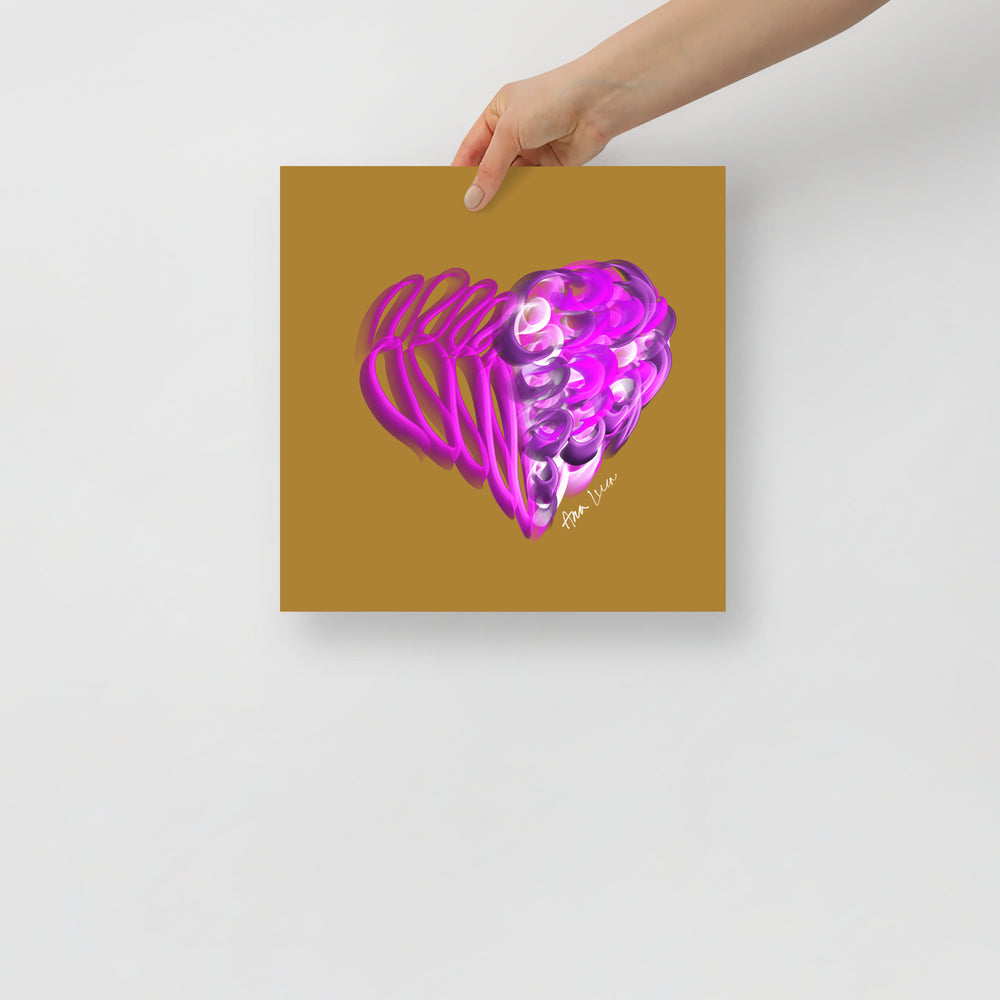 Amethyst Purple (on Gold) 12"X12" Open Edition Print