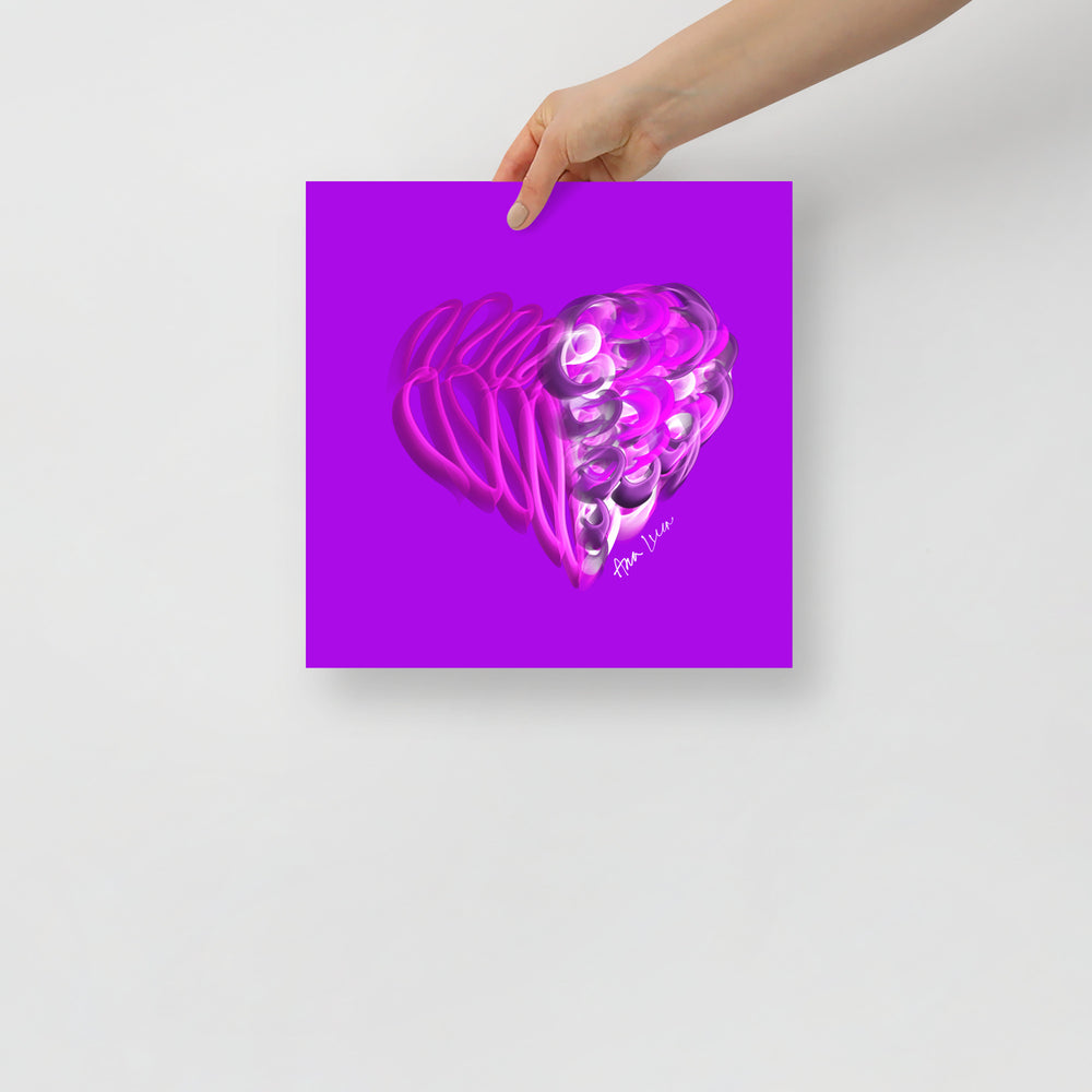 Amethyst Purple (on Purple) 12"X12" Open Edition Print