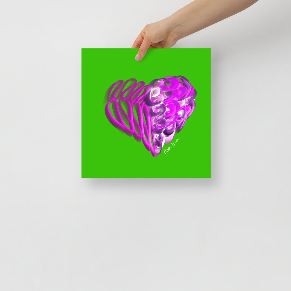 Amethyst Purple (on Green) 12"X12" Open Edition Print